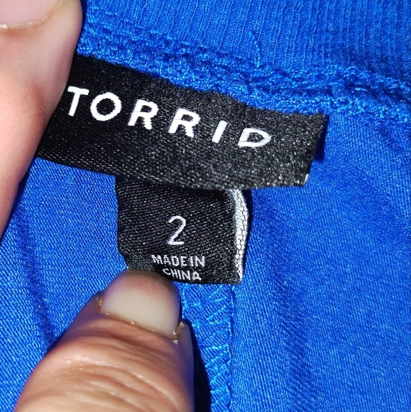 Torrid Blue Mini Bodycon Dress with Ruching, Size 2, Jersey, Sleeveless,… - Picture 8 of 8